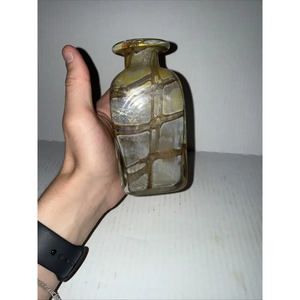 RARE Vintage Mdina Malta Art Glass Earth Series 70s Bottle Vase